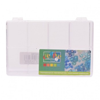 Scatola Bead Box - Contenitore Trasparente 9x14cm - 8 Scompartimenti