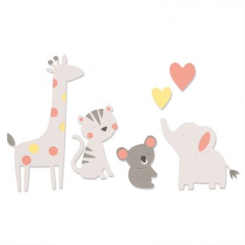 Fustella Animali Amici dello Zoo - Sizzix Bigz die Zoo Friends 663863