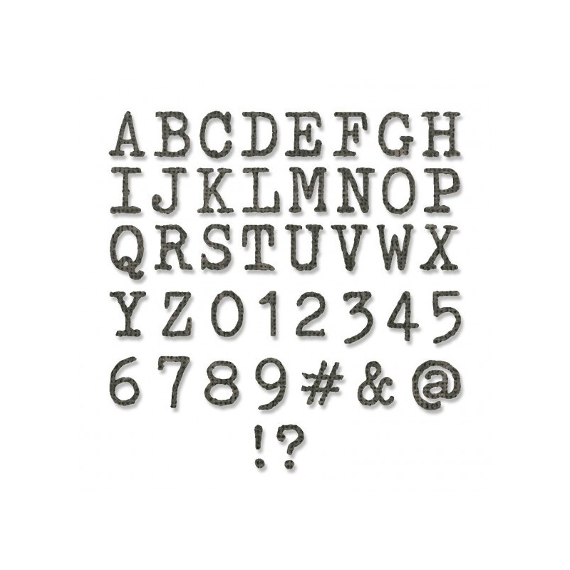 Alfabeto + Numeri Sizzix Thinlits Die Set 123PK – Alphanumeric Tiny Type Upper 664406