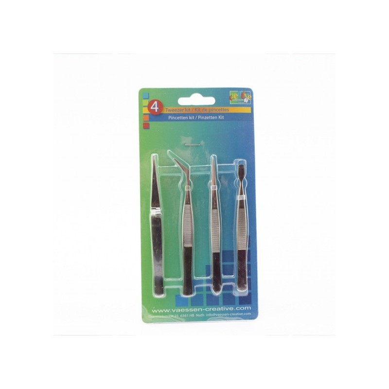 Set 4 Pinzette Multiuso Per Lavori di Precisione 1906-74