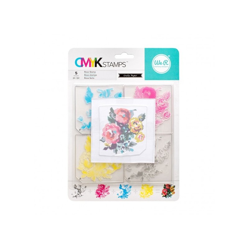 Timbro Rosa We R Memory Keepers • CMYK Stamp kit Rose 660544