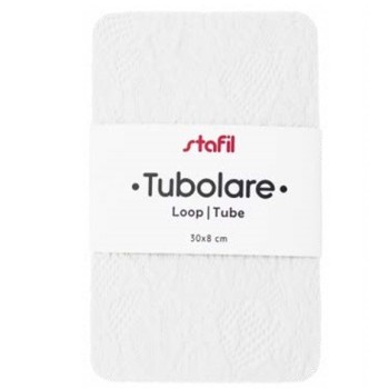 Tubolare Pizzo Bianco - 30x8cm