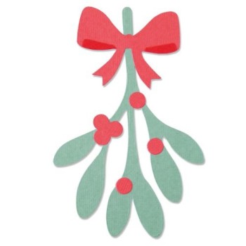 Fustella Vischio Natale - Sizzix Bigz Die - Mistletoe Leaves 664461