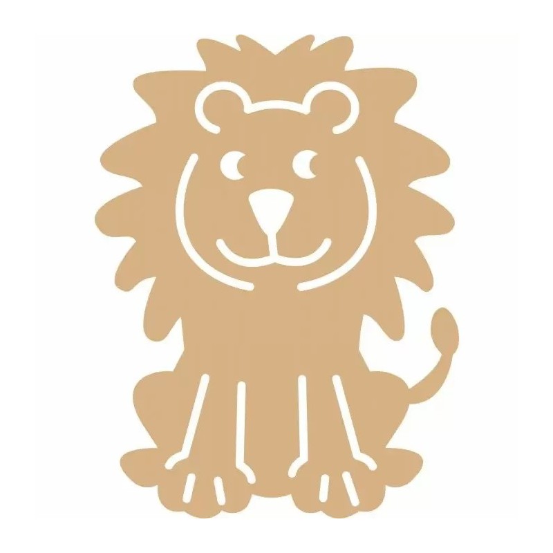 Leone in MDF 24x18.8cm
