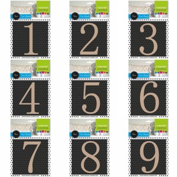 Numeri in Legno - 9cm x 3mm - Da 0 a 9