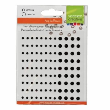 Mezze Perle Nere Adesive 108 pezzi da 3 e 5 mm