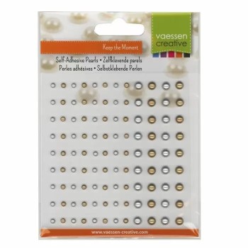 Mezze Perle Adesive Oro e Argento 108 pezzi da 3 e 5 mm