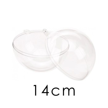 Sfera 14cm Trasparente - Sfera Apribile Diametro 14cm