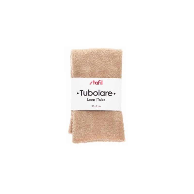 Tubolare Peluche Beige - 30x8cm