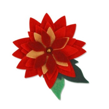 Stella di Natale - Fustella 661323 Sizzix Bigz Die - Pretty Poinsettia Stafil