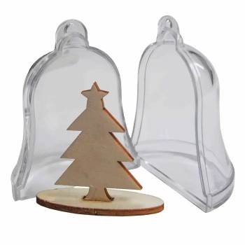 Campana Trasparente con Albero - Apribile in 2 Parti - Joy!Crafts • 9x7cm