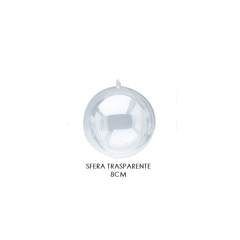 Pallina 8cm Trasparente Stafil - Sfera Plexiglass Diametro 8cm