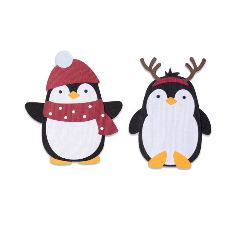 Fustella Pinguini Sizzix Bigz Die - Penguin Friends 664499