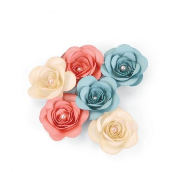 Fustella Rosa Sizzix • Bigz die Love birds 3-D Rose 660834