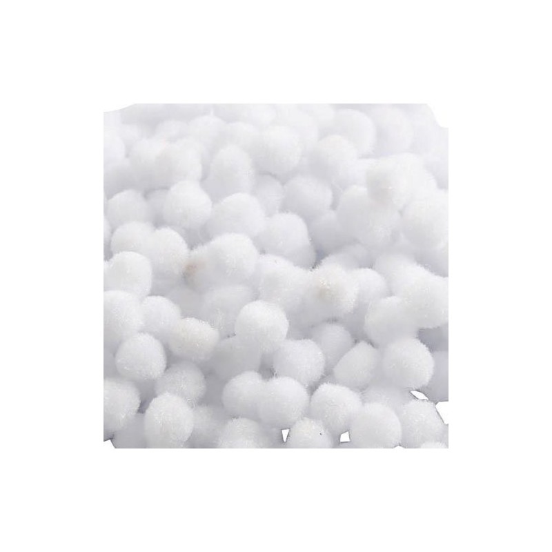 Pompon Bianchi confezione 1cm x 120pezzi - Mini Pon Pon Bianchi