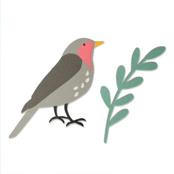 Fustella Uccellino + Rametto Sizzix • Bigz Die Fly the Nest 664460