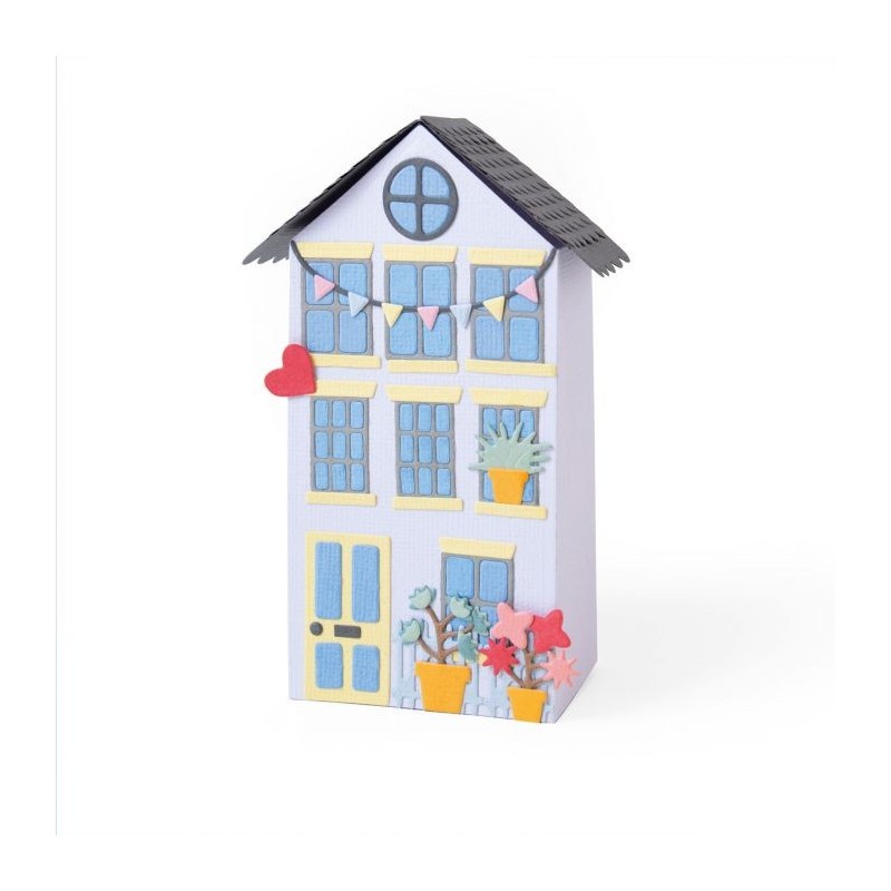 Fustella Casa Sizzix • Thinlits die set No Place Like Home 663847 "Nessun posto come casa" Fustella Casetta