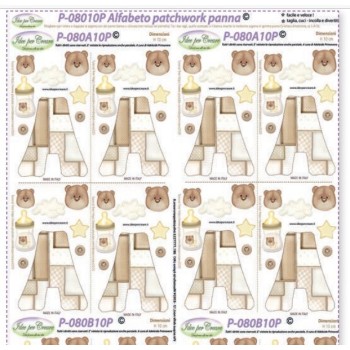 Lettere Patchwork 10cm Panna -  Idee per Creare Alfabeto