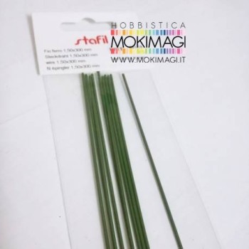 Steli per Fiori Finti - 10 pezzi per confezione - 1,5mm x 30cm