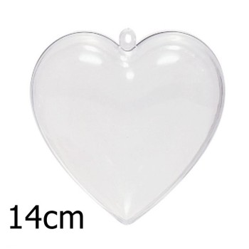 Cuore 14cm Trasparente - Cuore Apribile 14cm