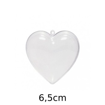 Cuore 6,5cm Trasparente - Cuore Apribile 6,5cm