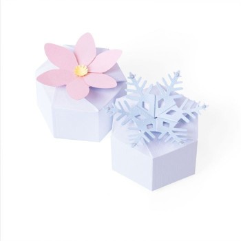 Fustella Scatolina Esagonale - Sizzix • Thinlits die set Box seasonal hexagon 664493