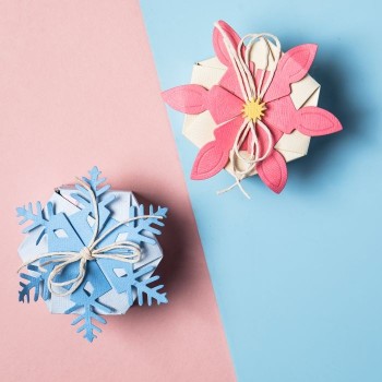 Fustella Scatolina Esagonale - Sizzix • Thinlits die set Box seasonal hexagon 664493