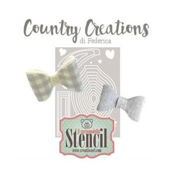 CARTAMODELLO STENCIL - SET FIOCCHI DIVERSE MISURE - CREATTIVA