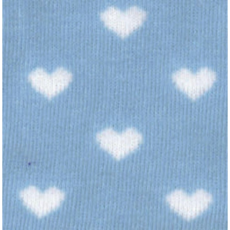 Tubolare Cuori Azzurro e Bianco - 30cm x 8cm