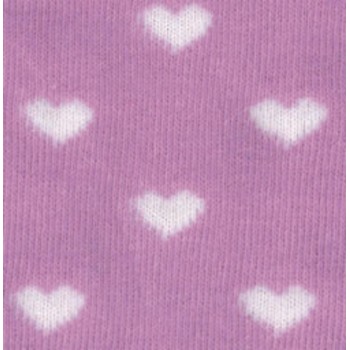 Tubolare Cuori Glicine e Bianco - 30cm x 8cm