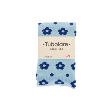 Tubolare Fiori Azzurro e Blu - 30cm x 8cm