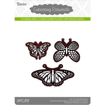 Fustella Metallica Farfalle Darice • Die Cut Butterflies - Set di 3 Farfalle