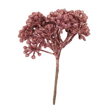 Pistilli Glitter Rosa - Botanica Renkalik - Rametto di Pistilli Finti Rosa Gold