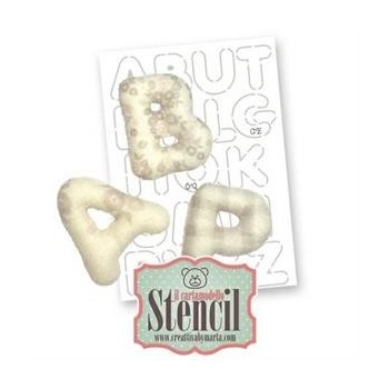 CARTAMODELLO STENCIL ALFABETO STAMPATELLO MAIUSCOLO • CREATTIVA