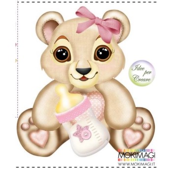 Pannello Leoncina Nessy Idee per Creare - Kit Cucito Creativo Coccarda Nascita