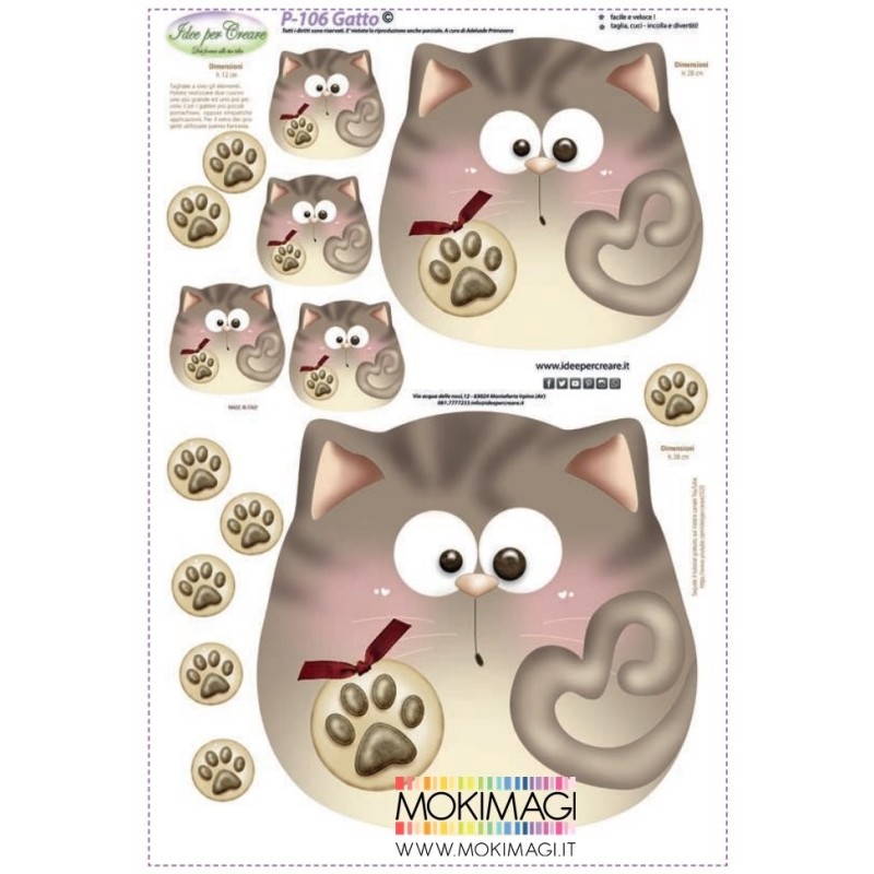 Pannello GATTO - Idee per Creare - P-106