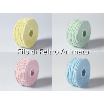 Filo di Feltro Modellabile - 5mm - Filo di Feltro Animato (Vari Colori)