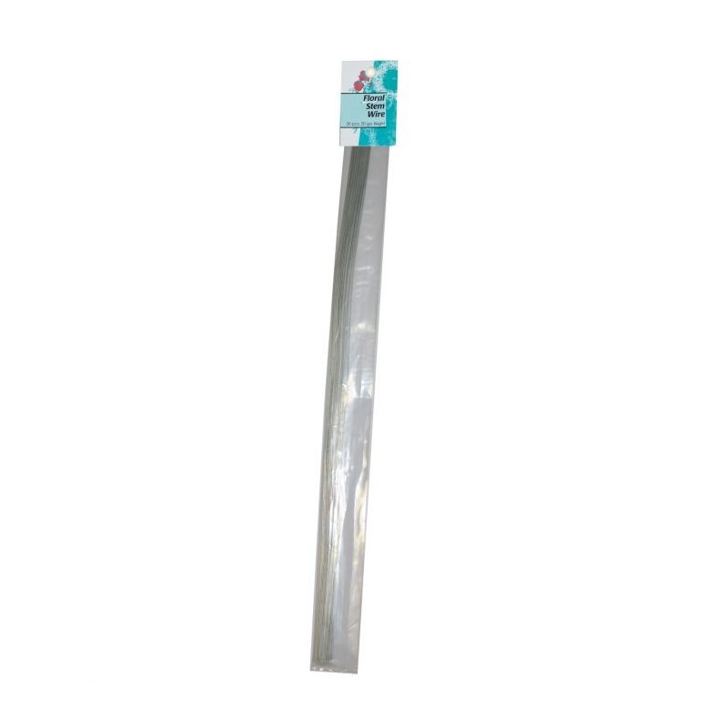 Steli Argentati per Fiori Finti - 0.88mm x 45cm 30pz