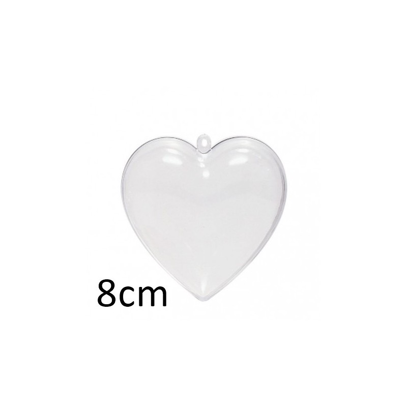 Cuore 8cm Trasparente - Cuore Apribile 8cm