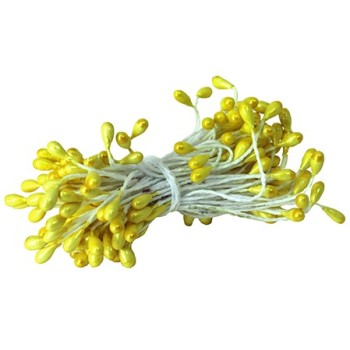 Pistilli Gialli per Fiori Finti - 100 teste (Renkalik)