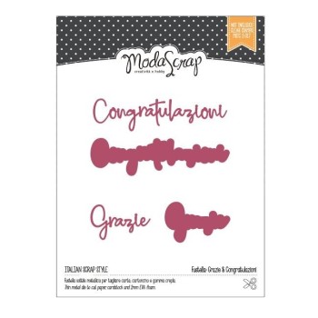 Fustella Grazie & Congratulazioni - MODASCRAP MSF 1-091 (4 pezzi)