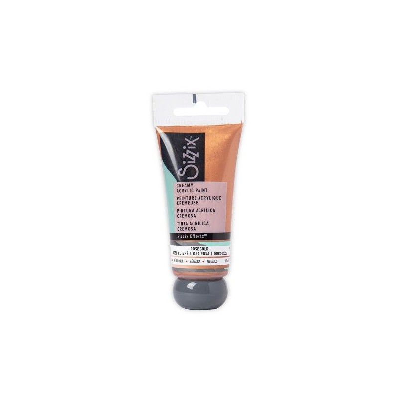 Colore Acrilico Rosa Gold Sizzix Effectz - Creamy Matte, Rose Gold, 60ml 664562
