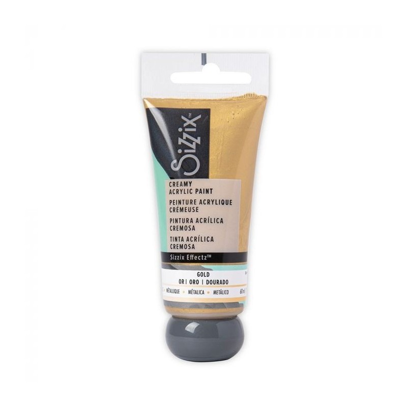 Colore Acrilico Oro Sizzix • Effectz creamy Metallic Gold 664560