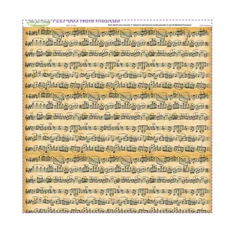 Feltro 2mm Note Musicali - Feltro Tramato di Idee Per Creare 50x50cm