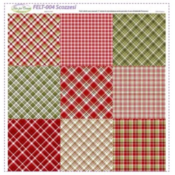 Feltro 2mm Scozzese - Feltro Tramato di Idee Per Creare 50x50cm