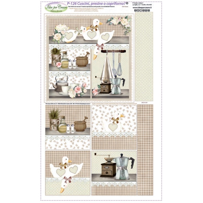 Pannello  Cuscini, presine o copriforno? - Idee per Creare - P-126