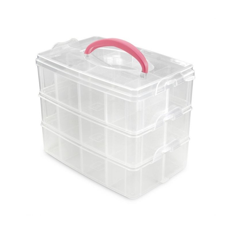 Storage Box - Scatola Porta Utensili con 24 scomparti - Vaessen Creative 22,5 x 15,5 x 18,5 cm