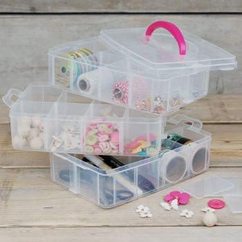 Storage Box - Scatola Porta Utensili con 24 scomparti - Vaessen Creative 22,5 x 15,5 x 18,5 cm