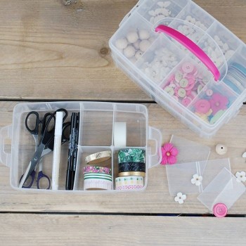 Storage Box - Scatola Porta Utensili con 24 scomparti - Vaessen Creative 22,5 x 15,5 x 18,5 cm