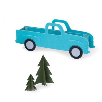 Fustella Camioncino e Alberi 3D - Sizzix • Score boards XL die box Vintage truck 665328